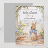 Peter Rabbit Baby Shower Einladung (Vorne/Hinten)