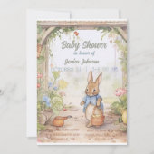Peter Rabbit Baby Shower Einladung (Vorderseite)