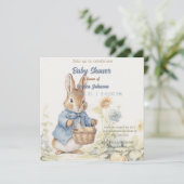 Peter Rabbit Baby Shower Einladung (Stehend Vorderseite)