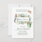 Peter Rabbit BABY SHOWER Einladungen Junge oder Mä (Vorderseite)