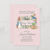 Peter Rabbit BABY SHOWER Einladungen Junge oder Mä (Vorne/Hinten)