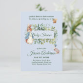 Peter Rabbit BABY SHOWER Einladungen Junge oder Mä (Stehend Vorderseite)