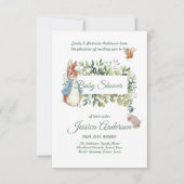 Peter Rabbit BABY SHOWER Einladungen Junge oder Mä (Vorderseite)