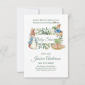 Peter Rabbit BABY SHOWER Einladungen Junge oder Mä (Vorderseite)
