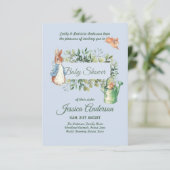 Peter Rabbit BABY SHOWER Einladungen Junge oder Mä (Stehend Vorderseite)