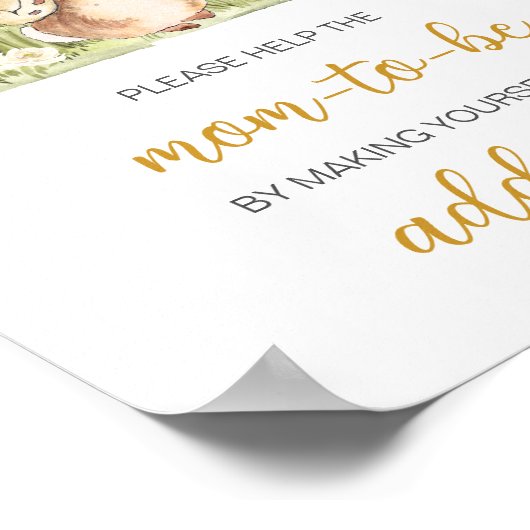 Peter Rabbit Baby Shower Envelope Poster (Ecke)