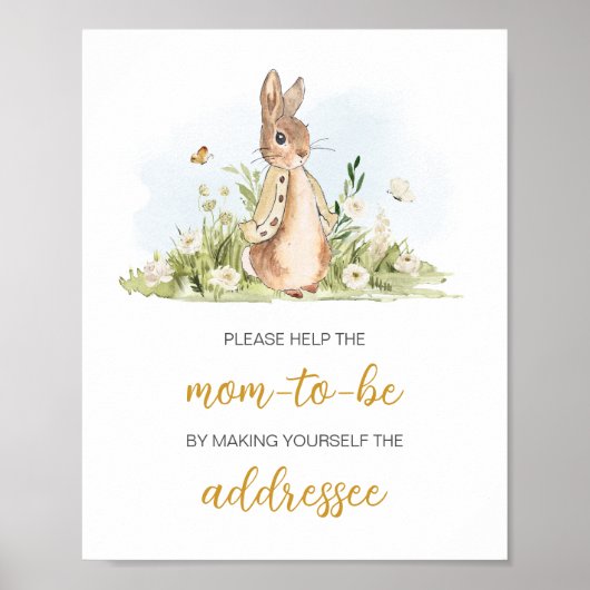 Peter Rabbit Baby Shower Envelope Poster (Vorne)