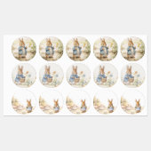 Peter Rabbit Baby Shower Etiketten (Blatt)