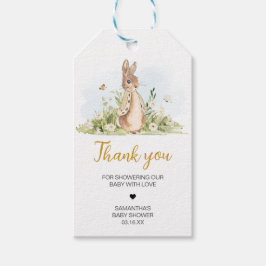 Peter Rabbit Baby Shower Fevor Tags Geschenkanhänger