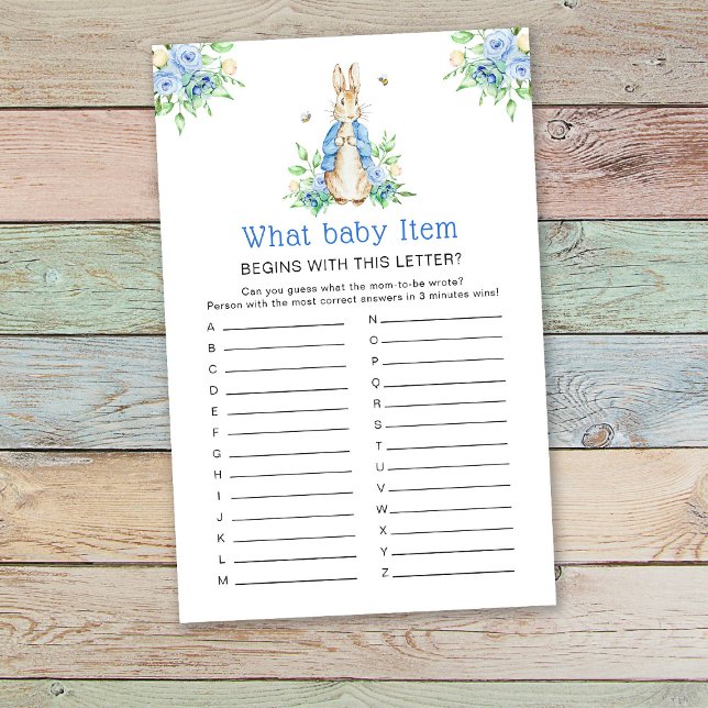 Peter Rabbit Baby Shower Game (Von Creator hochgeladen)