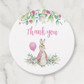 Peter Rabbit Baby Shower Geschenkanhänger (Vorderseite)