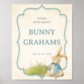 Peter Rabbit Baby Shower How Many Bunny Grahams Poster (Vorne)