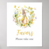 Peter Rabbit Baby Shower Lieblings-Poster Poster (Vorne)