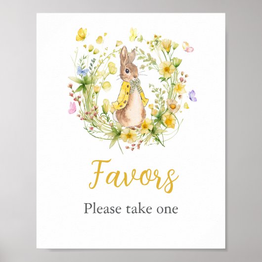 Peter Rabbit Baby Shower Lieblings-Poster Poster (Vorne)