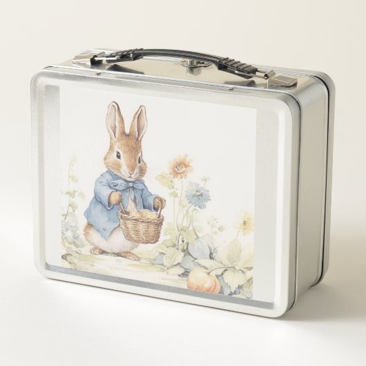 Peter Rabbit Baby Shower Metall Brotdose (Rückseite)