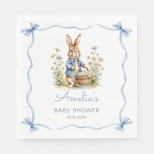 Peter Rabbit Baby Shower Napkins Serviette (Vorderseite)