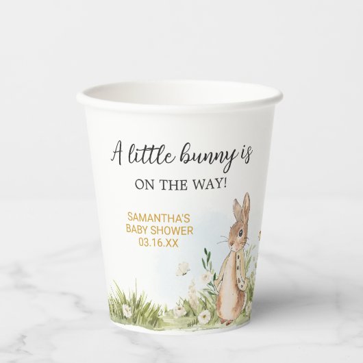 Peter Rabbit Baby Shower Pappbecher (Vorderseite)