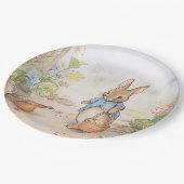 Peter Rabbit Baby Shower Pappteller (Schrägansicht)