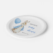 Peter Rabbit Baby Shower Pappteller (Schrägansicht)