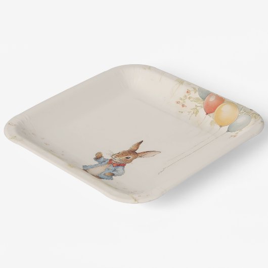 Peter Rabbit Baby Shower Pappteller (Gewinkelt)