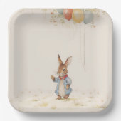 Peter Rabbit Baby Shower Pappteller (Vorderseite)