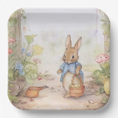 Peter Rabbit Baby Shower Pappteller (Vorderseite)