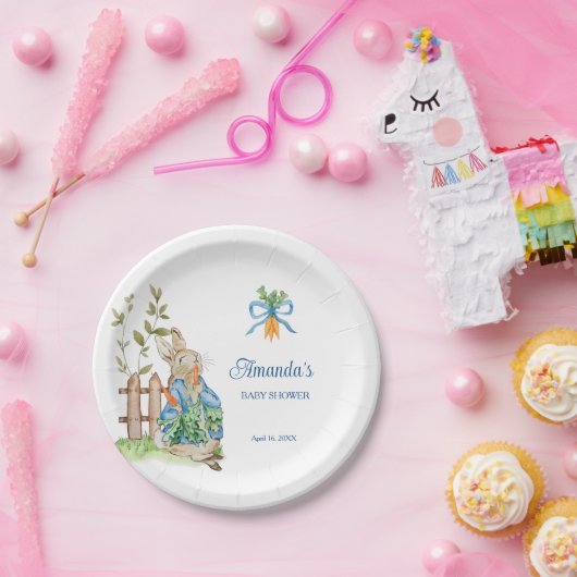 Peter Rabbit Baby Shower Pappteller (Party)