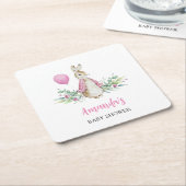 Peter Rabbit Baby Shower Rechteckiger Pappuntersetzer (angewinkelt)