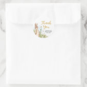 Peter Rabbit Baby Shower Runder Aufkleber (Tasche)