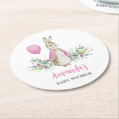 Peter Rabbit Baby Shower Runder Pappuntersetzer (Angewinkelt)