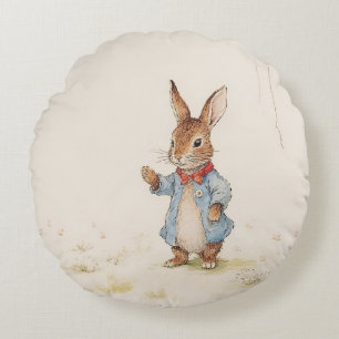 Peter Rabbit Baby Shower Rundes Kissen