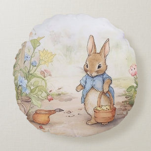 Peter Rabbit Baby Shower Rundes Kissen