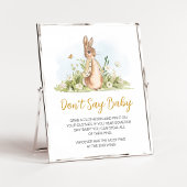 Peter Rabbit Baby Shower Say Baby nicht Poster