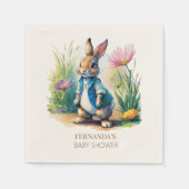 PETER RABBIT BABY SHOWER SERVIETTE (Vorderseite)