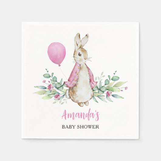 Peter Rabbit Baby Shower Serviette (Vorderseite)