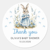 Peter Rabbit Baby Shower Sticker (Vorderseite)
