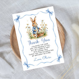 Peter Rabbit Baby Shower Thank You Card Dankeskarte