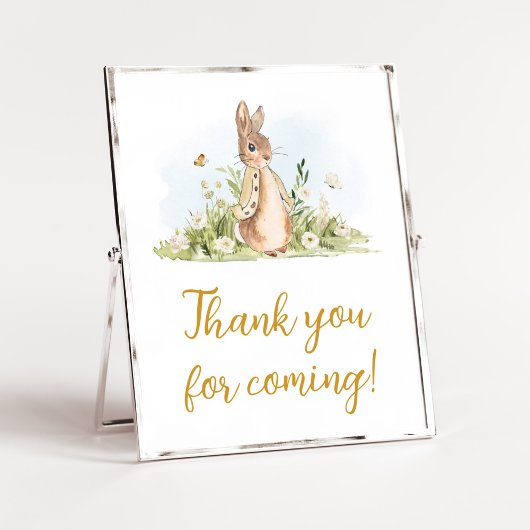 Peter Rabbit Baby Shower Vielen Dank für Ihr Komme Poster