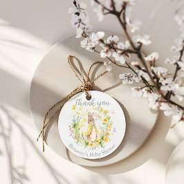 Peter Rabbit Baby Shower Vielen Dank für Ihre Unte Geschenkanhänger