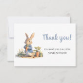 Peter Rabbit Baby Shower Vielen Dank Karte (Vorderseite)