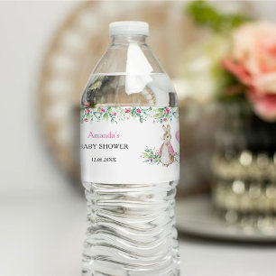 Peter Rabbit Baby Shower Wasserflaschenetikett