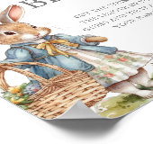 Peter Rabbit Babydusche Wie groß ist Mama's Bauch Poster (Ecke)