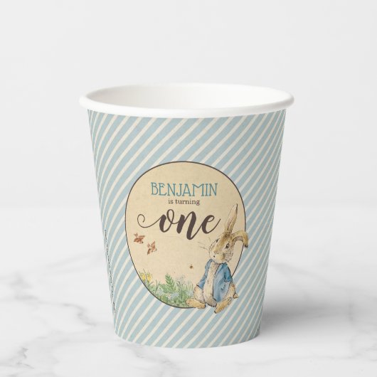 Peter Rabbit | Baby's First Birthday Pappbecher (Vorderseite)