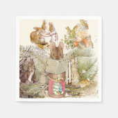 Peter Rabbit Beatrix Potter Collage Vintag Serviette (Vorderseite)