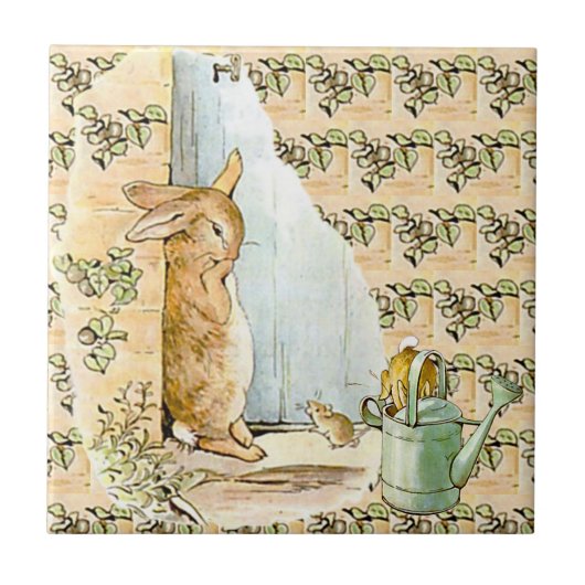 Peter Rabbit Beatrix Potter Doorway Ceramic Tile Fliese (Vorderseite)