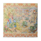 Peter Rabbit Beatrix Potter im Garten Keramik Tile Fliese (Vorderseite)