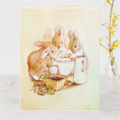 Peter Rabbit Beatrix Potter Karte (Gelbe Blume)