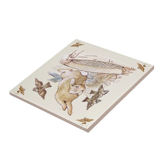 Peter Rabbit Beatrix Potter McGregor Ceramic Tile Fliese (Seite)
