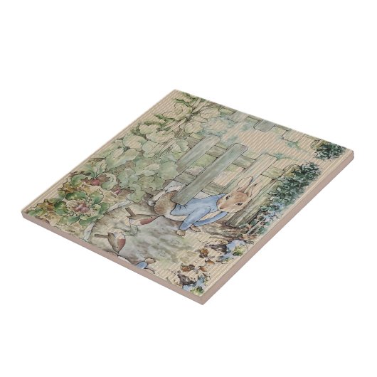 Peter Rabbit Beatrix Potter Sneaking Fliese (Seite)