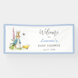 Peter Rabbit Begrüßungsschild Boy Baby Shower Banner